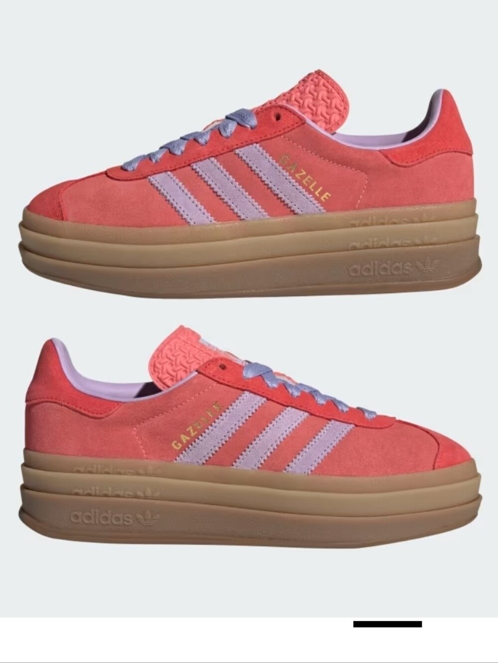 Adidas Gazelle Bold Platform Semi Flash Red Powder Plum Women’s 6 IH4212